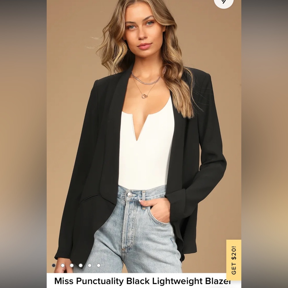 Miss Punctuality black lightweight Blazer